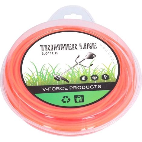 BelleRise - Fil de débroussailleuse – Nylon 3,0 mm rouge – Résistant et souple – pour jardinage et entretien des espaces verts (1/5)