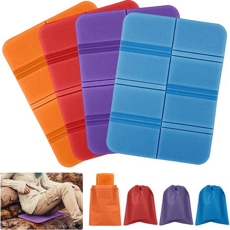 Sac en tissu Oxford 385&275&8 mm Coussin de siège extérieur pliable en 8 parties, imperméable, tapis de randonnée, coussin pour gazon extérieur (1/4)