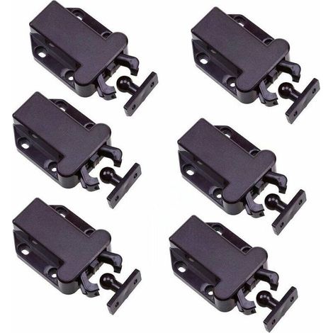 Set mit 6 berührungsempfindlichen Schrankriegeln – Nichtmagnetische Schubladenriegel – Crezuo