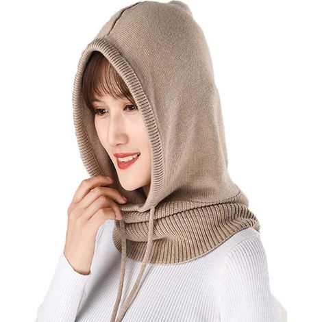 Cagoule Femme - 1 Pièce - Cachemire Et Laine - Multi-usage Ski Moto - Hiver Extérieur - Couleur Au Choix (1/3)