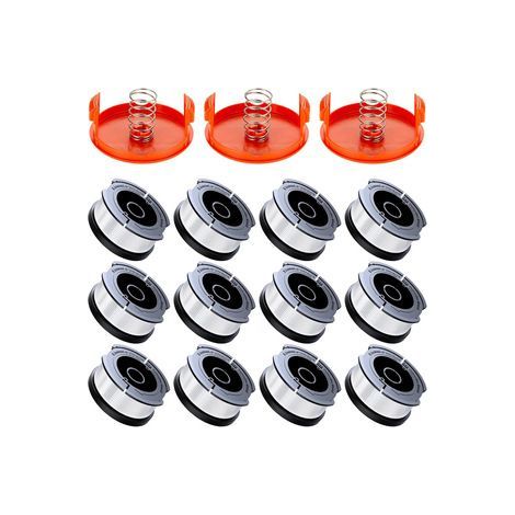 Lot de Bobines de Fil Nylon pour BLACK+DECKER – Remplacement AF-100-3ZP – Tête de Coupe Automatique avec Capot (B12+3+3) (1/5)