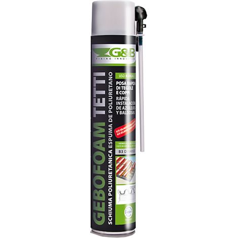Schiuma Poliuretanica Tegole e Coppi Tipo S Manuale G&b 12 Pezzi 750 ml