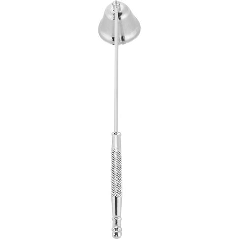 Kerzenlöscher aus Edelstahl in Glockenform, manuelles Werkzeug zum Abschneiden und Löschen des Dochtes (silber) (1/5)