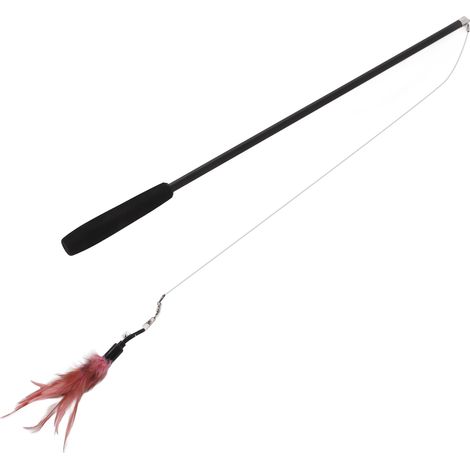 Baguette interactive rétractable résistante aux morsures avec clochette pour chatons et chats adultes, 180 cm / 70,9 pouces (1/5)