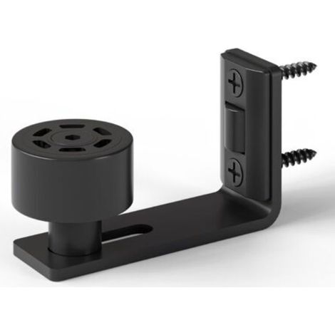 CSPARKV Ajustable Guide de Plancher Noir Guide Inférieur Pour Porte en Bois Coulissante Mur/porte