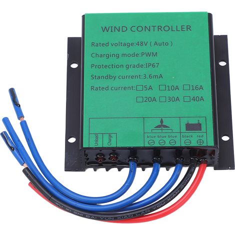 Hocheffizienter 1000-W-PWM-Laderegler für Windkraftanlagen (Schutzart IP67) mit LED-Anzeige, 48-V-40-A-Generatorregler (1/5)