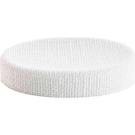 Porte-Savon Effet Tissé "Spa" 13cm Blanc (1/3)