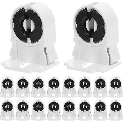 Support de lampe pour tube fluorescent, douille pour éclairage d'atelier, installation facile pour les professionnels (lot de 20).
