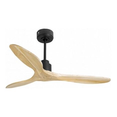 Tenerife de KlassFan - Super destratificateur et ventilateur DC 132 cm Gris basalte pales bois clair sans Lumière  25 à 40 m²