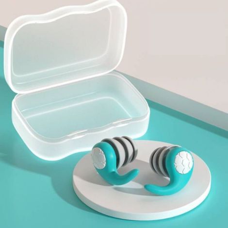 Bouchons D'oreilles - Silicone Ultra-Doux - Étanches Réutilisables Pour Natation Surf Ski Nautique - 3 Paires (1/3)