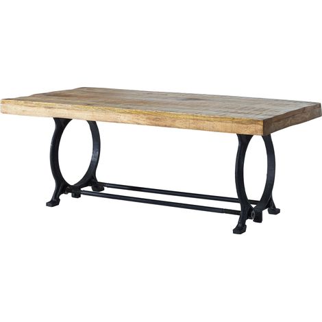 Table basse 120x60 Bois de récupération laqué Bois naturel INDUSTRIAL 35