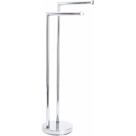 Porte-serviette sur pied poli en acier inox mod. smart