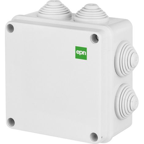 Caja industrial hermética n/t 129x129x61 con 7 prensaestopas IP55 gris 2701-02 (1/4)