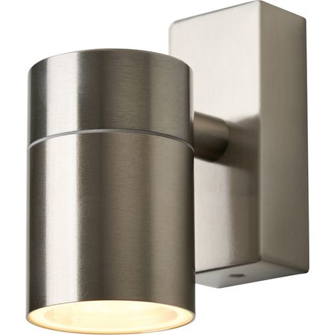 Litecraft Kenn Wall Light Outdoor Up or Down IP44 Fitting - Stainless Steel (1/5)