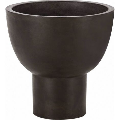 Cache pot noir en ciment au style moderne - Noir (1/3)