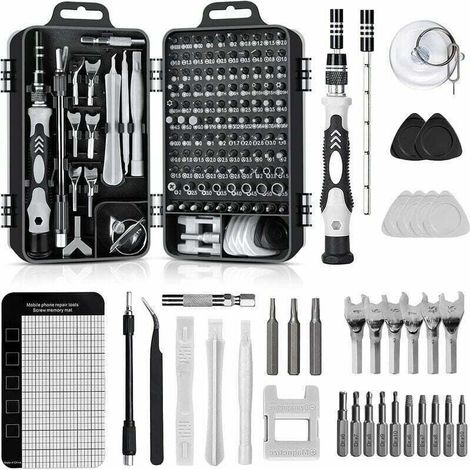 138-in-1 Mini-Präzisionsschraubendreher-Set, Werkzeugkasten, Torx-Schraubendreher, Computer-Demontage, Laptop-PC, für MacBook, iPhone, Reparatur, Brillen, Heimwerkerprojekte, Uhren, Smartphones Crezuo (1/4)