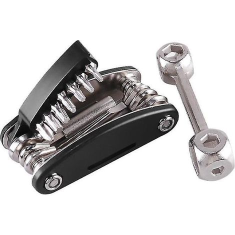 Clé multifonctionnelle de réparation de pneu de réparation de vélo pliable 20 en 1 + clé à os Combinaison d'entretien (1/3)