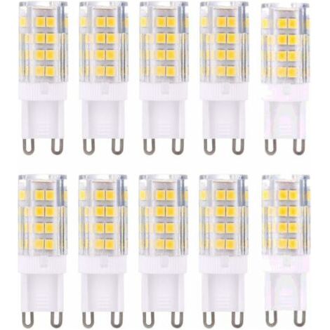 Lampadine LED G9, luce bianca calda 3000K 5W. Luce equivalente a una lampadina alogena da 40W, 420 lumen, non dimmerabile, confezione da 10 [Classe energetica A+]. (1/5)