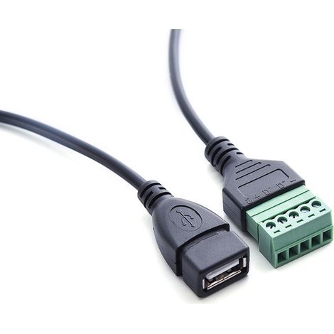 Lötfreies USB 2.0-Adapterkabel mit weiblichem Stecker für Datenübertragung und Aufladung von Computer und Fernseher, mit 5-poligem Anschluss. (1/5)