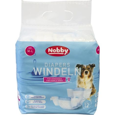 Nobby Hundewindeln Hündinnen Größe M-L - 12 Stück Hundepflege