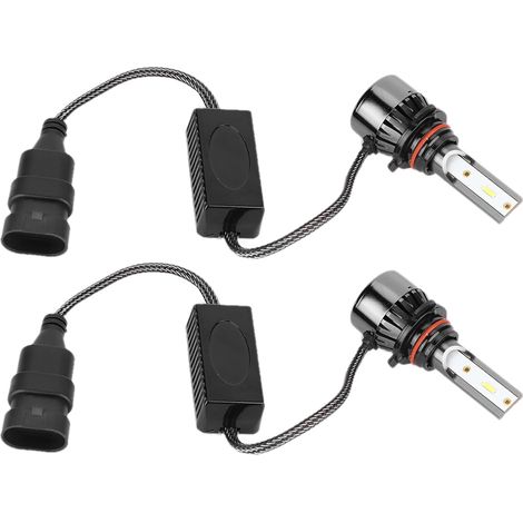 Paquete de 2 bombillas LED miniatura blancas brillantes HB4 H16 9006 60W 6000K para faros de coche L8 (1/3)
