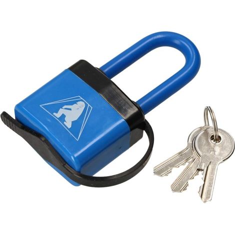 Antivol en U 46 mm en acier laminé Cadenas avec revêtement en PVC Sécurité anti-effraction Serrure massive trempé (1/5)