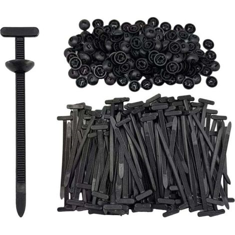 50 Stück Universal-Fascitte-Schließung aus Nylon pro Auto mit Cerniera, Nieten aus Kunststoff für Impieghi Gravosi, Stil T