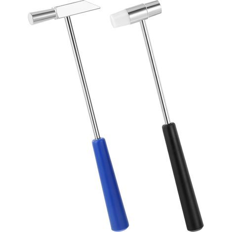 Lot de 2 mini marteaux double tête, maillet artisanal plastique léger métal bijoux, instruments de musique, artisanat, montres, réparation petits équipements (1/4)
