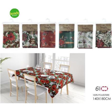 Tovaglia Natalizia Antimacchia General Trade 140x180 cm Assortite