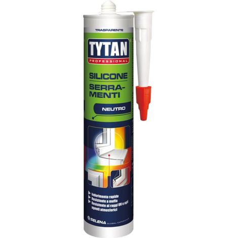 Silicone Neutro Tytan Nero 300 ml 2 Pezzi