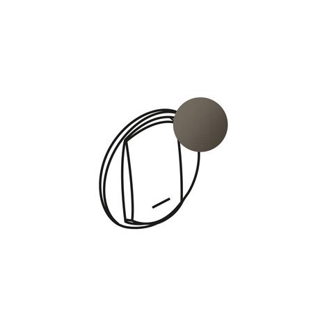 Enjoliveur Céliane pour interrupteur, va-et-vient ou poussoir porte étiquette finition graphite (067934) (1/2)