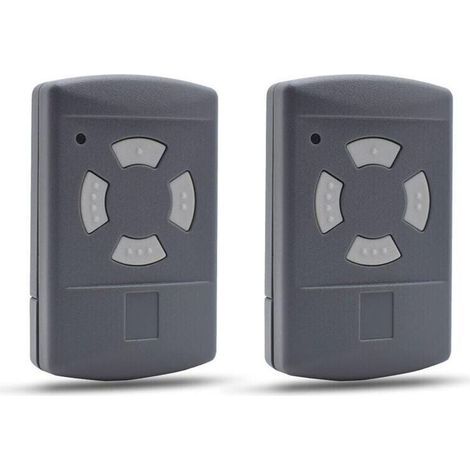 Télécommande Compatible pour Porte de Garage HORMANN 40,685MHz HSE2 HSM4 HSM2 HSE4 HS2 HS4 Bouton Gris (Lot de 2)dyk- (1/4)