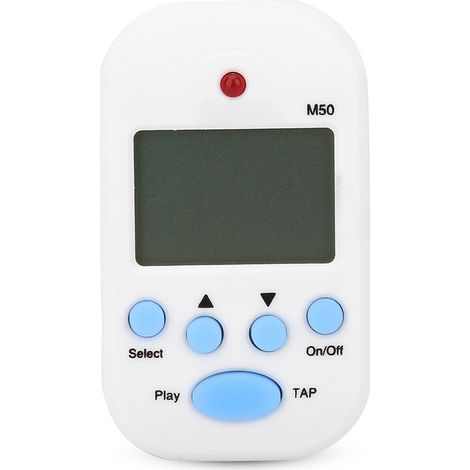 Métronome clip M50 Tempo Tap Beat Mini Numérique Instrument de Musique (Blanc) (1/5)