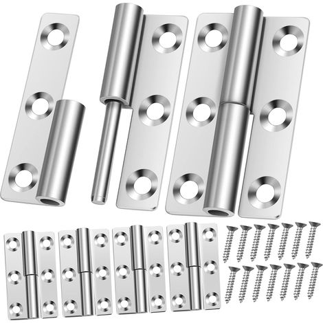 Charnières inox avec Vis Jeu pour Portes (1/5)