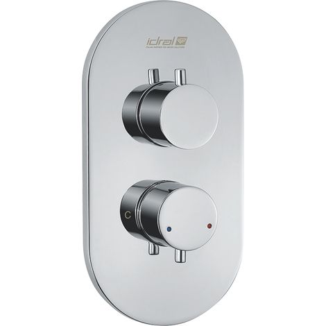 Mitigeur de douche thermostatique encastré avec inverseur Série 700 Idral 700.A1/1 Chromé - Laiton (1/2)