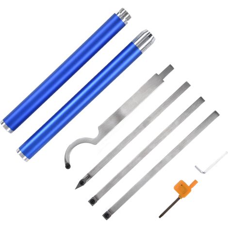 Ensemble d'outils de tournage sur bois avec manche en aluminium, tour à bois, ébaucheur, outil de finition, accessoires (1/5)