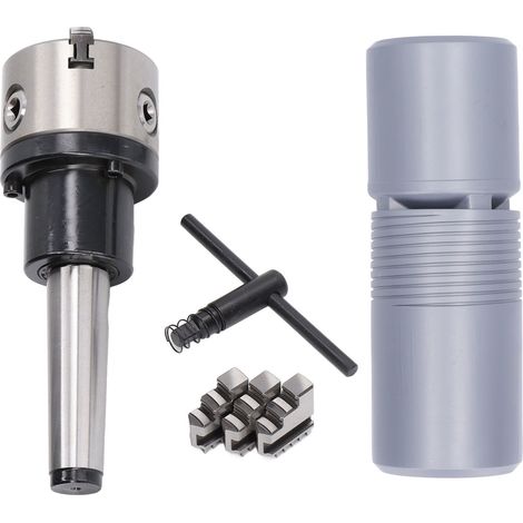 Mandrin à 3 mors, haute dureté, 40CrMo, 80 mm, pour rectification, fraisage et perçage, avec coffret de rangement (1/5)