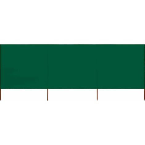 3-teiliges Windschutzgewebe 400 x 80 cm Grün
