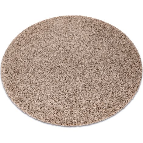 Teppich SOFFI Kreis shaggy 5cm beige beige rund 160 cm