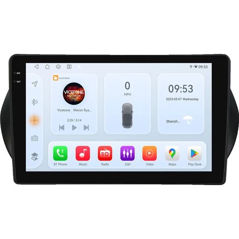 Reproductor de radio para coche, pantalla táctil, soporte multimedia, compatible con Fiat Fiorino Qubo / Citroën Nemo / Peugeot Bipper 2008-2017, cámara trasera QS6 AIPRO (1/2)
