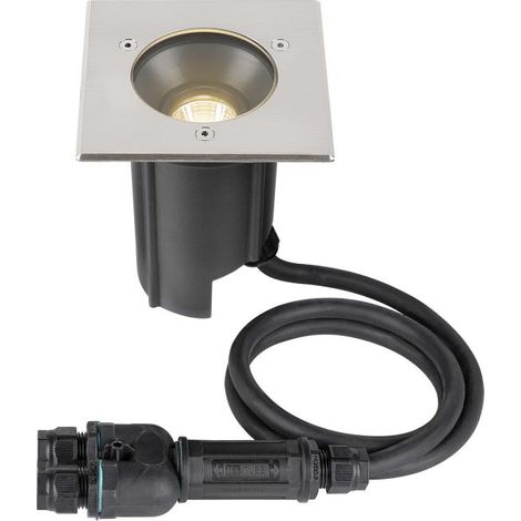 Encastré sol DASAR® M carré 24° 3000K driver DALI acier inoxydable - SLV - 1007811 (1/4)