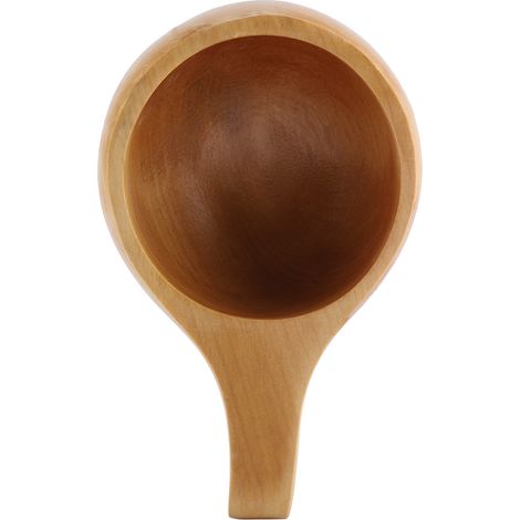 Tragbarer Tee- und Kaffeebecher aus Holz für den Außenbereich, natürlicher Holzbecher mit Henkel (Nr. 3) (1/5)