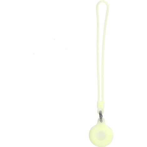 Manchon de protection en silicone lumineux avec dragonne et boucle métallique pour localisateur iOS, vert (1/5)