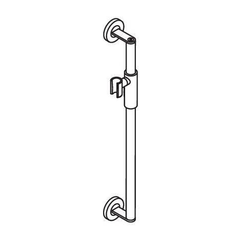 HEWI 900.33M03060 ER Barre de support de douche, Ø25, L:600 (1/3)
