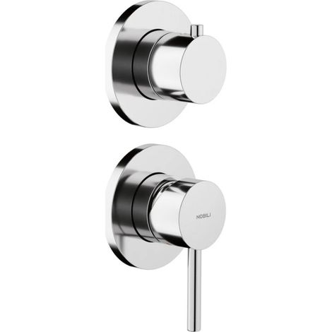 Mitigeur externe encastré 2-3 voies pour douche Nobili série LIVE WE81102/1TCR Chromé - Laiton (1/2)