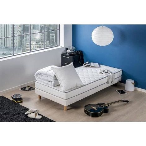 Pack Matratze 90x190 + Decke 140x200 + Kissen 60x60 - Schaum - 16 cm - Fest - DEKO DREAM Star (1/5)