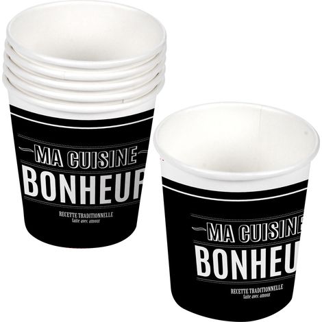 Set de 10 gobelets en carton Ma cuisine
