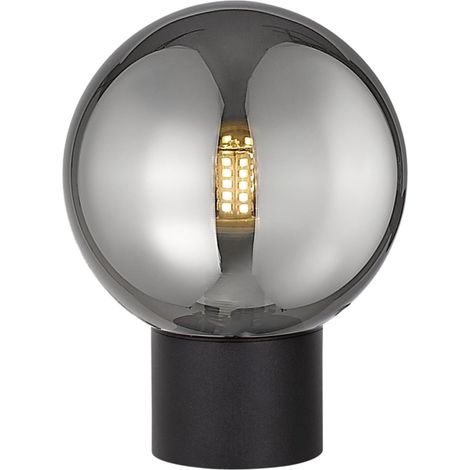 Lampada da tavolo nera sfera vetro fumé G9 Arcturus Zuma (1/2)