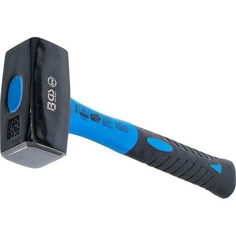 Bgs Technic – Massette 1,250 kg – Manche en fibre de verre pour usage intensif – Tête forgée laquée – Norme DIN 6475 (1/2)