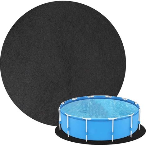 Tapis de Sol Piscine, 3.7m Tapis sous Piscines Hors Sol Rond, Tapis de Revêtement de Sol de Piscine, Installation Facile, Découpe Simple, Protection pour Éviter Perforations des Objets (1/5)